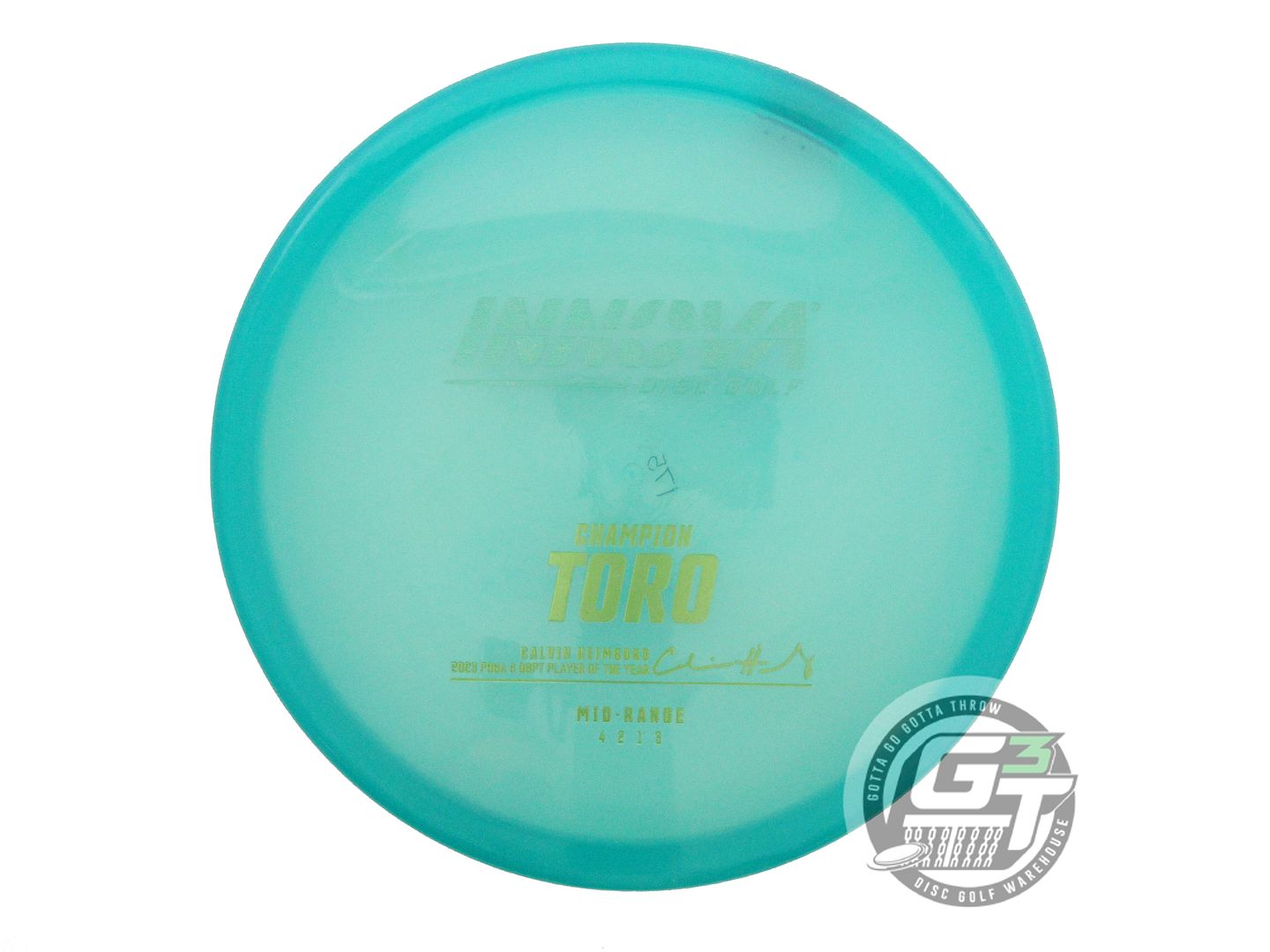 USED Innova [HEIMBURG] Champion Toro 175g Teal Green & Lime Foil Midrange Disc