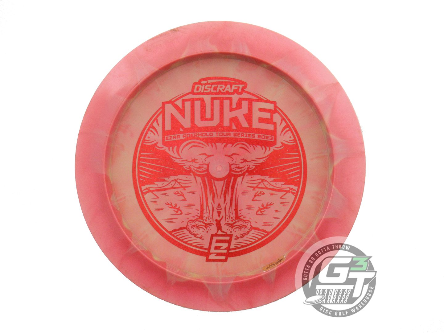 USED Discraft Elite Team [ADERHOLD] UV Z Nuke 175g Pink-Peach Driver Golf Disc
