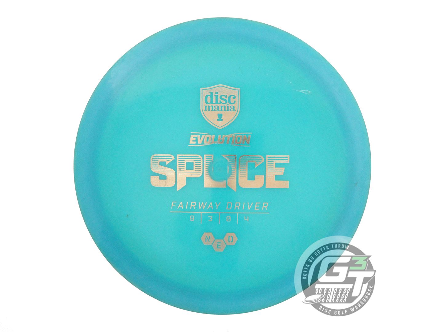 USED DiscMania Neo Splice 176g Teal Gold Foil Fairway Driver Golf Disc