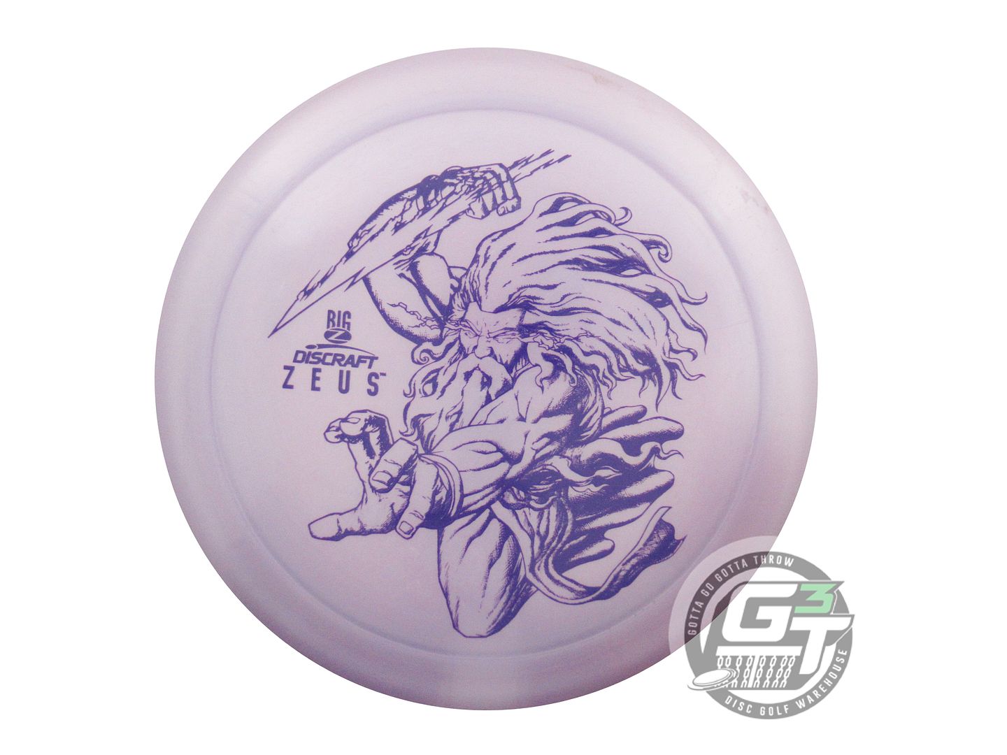 USED Discraft Big Z Zeus 174g Lilac Purple Stamp Distance Driver Golf Disc