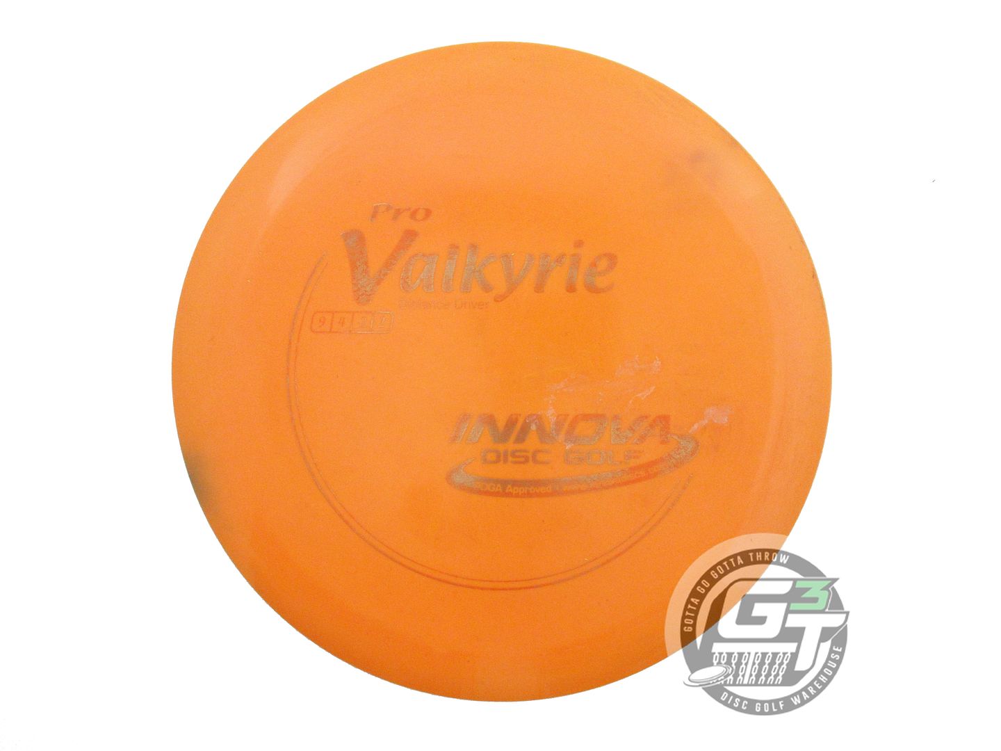 USED Innova Pro Valkyrie 168g Orange Gold Foil Distance Driver Golf Disc