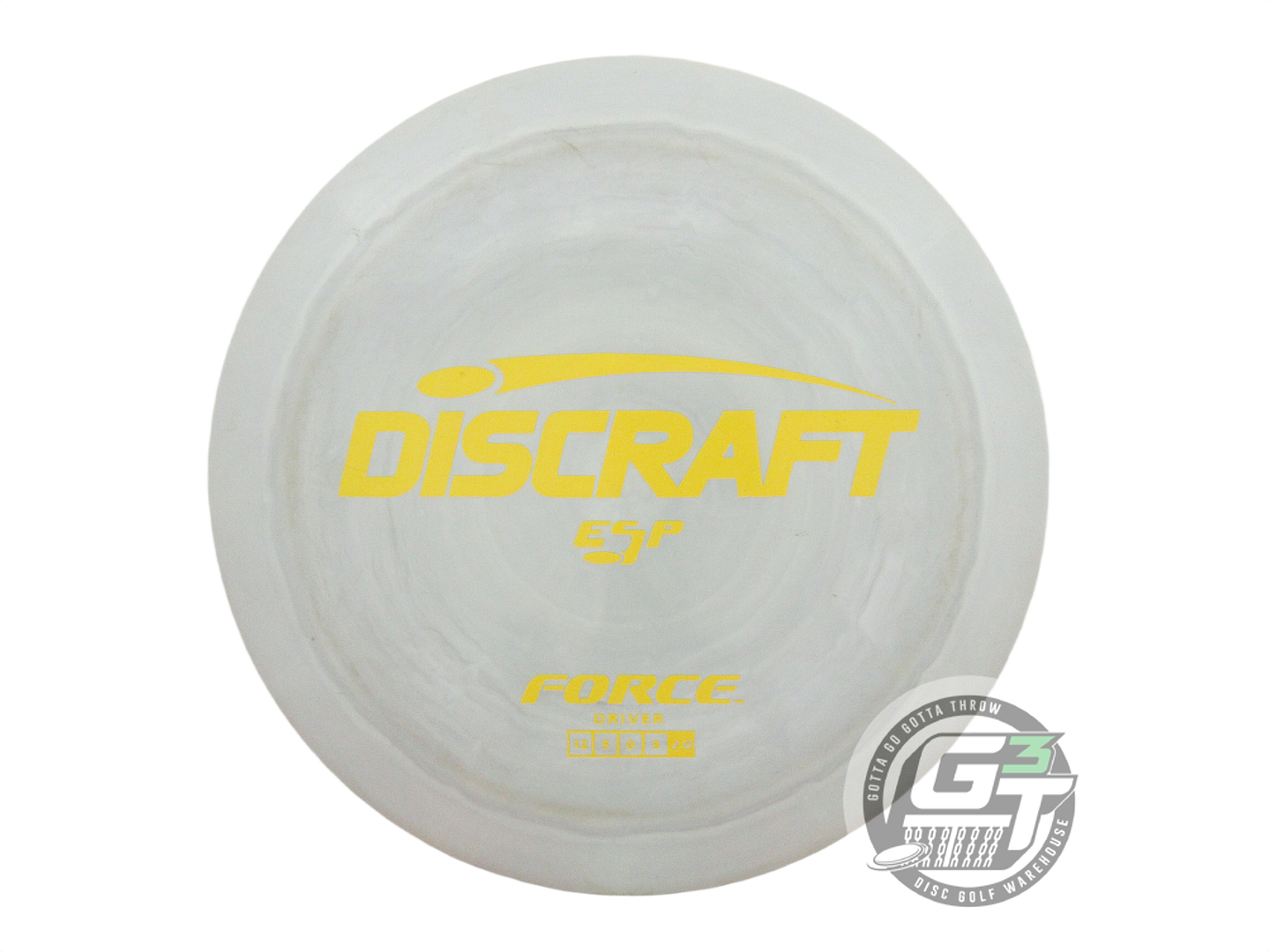 USED Discraft ESP Force 176g Gray Yellow Stamp Distance Driver Golf Disc