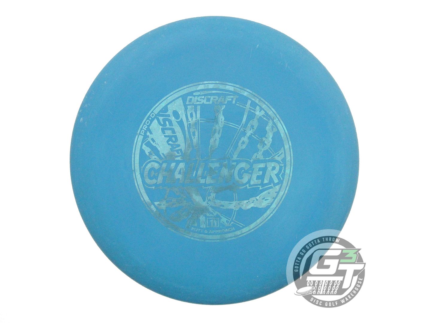 USED Discraft Pro D Challenger 175g Blue Teal Shatter Foil Putter Golf Disc
