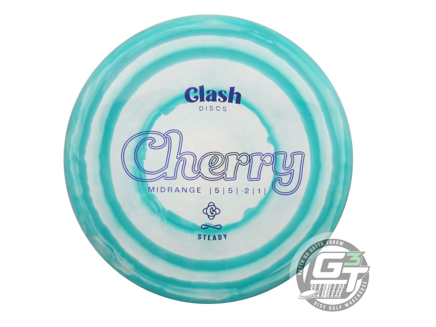 USED Clash Discs Steady Ring Cherry 174g Seafoam-White Midrange Golf Disc