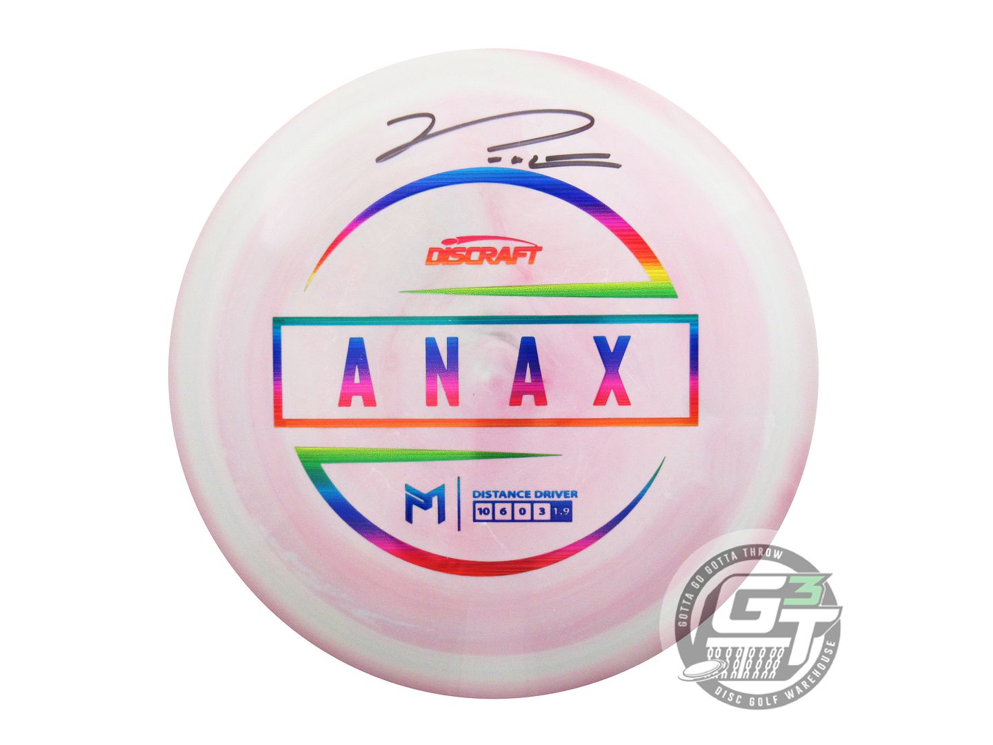 NOS Discraft [McBETH] SIGNED ESP Anax 175g Sage-Gray Driver Golf Disc