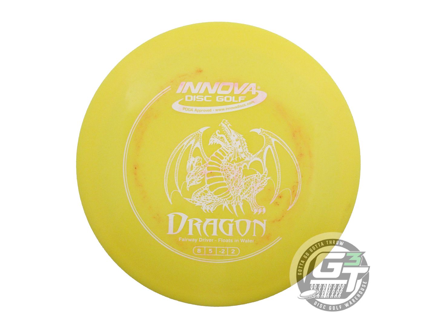 USED Innova DX Dragon 158g Yellow White Stamp Distance Driver Golf Disc