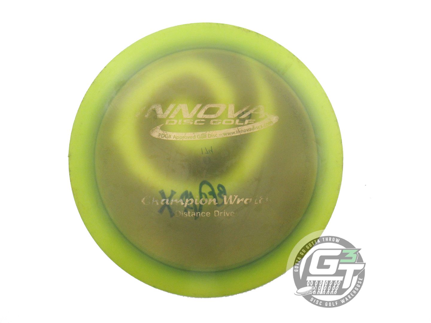 USED Innova Champion Wraith 174g Lime HOME DYED PFN Distance Driver Golf Disc