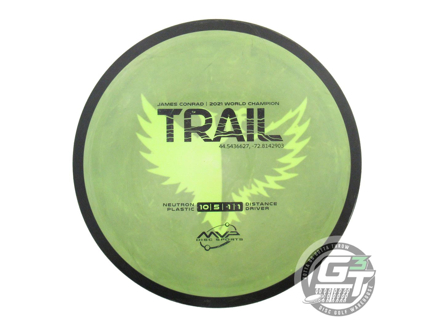 USED MVP Disc Sports Neutron Trail 170g Yellow HOME DYED Distance Driver Disc