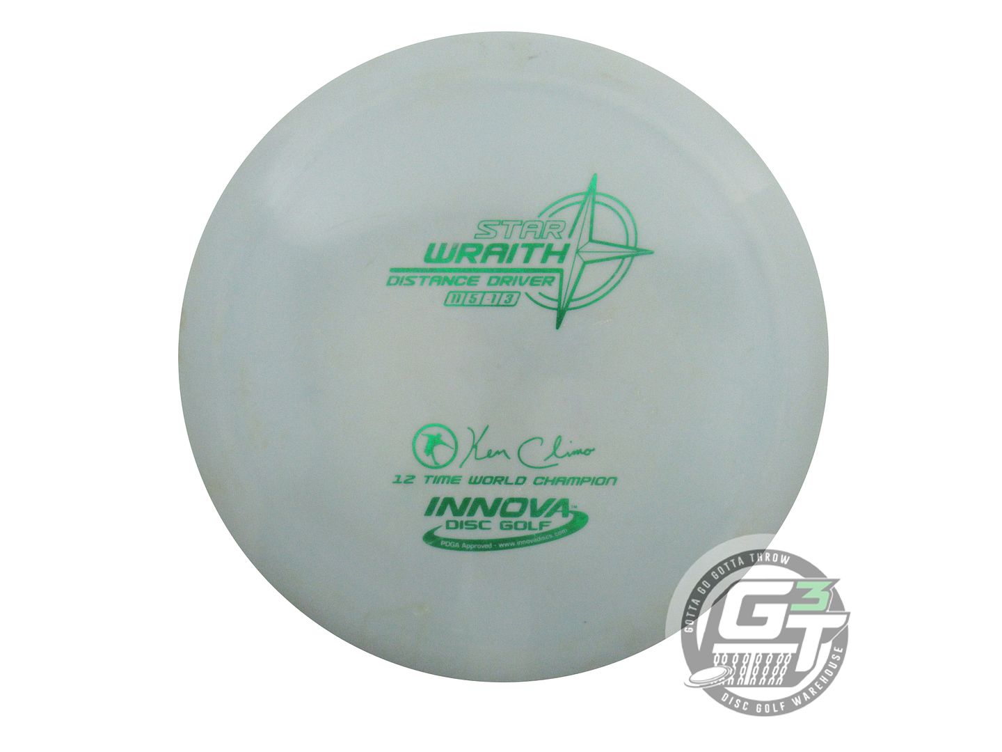 USED Innova Star Wraith 172g Gray Green Foil Distance Driver Golf Disc