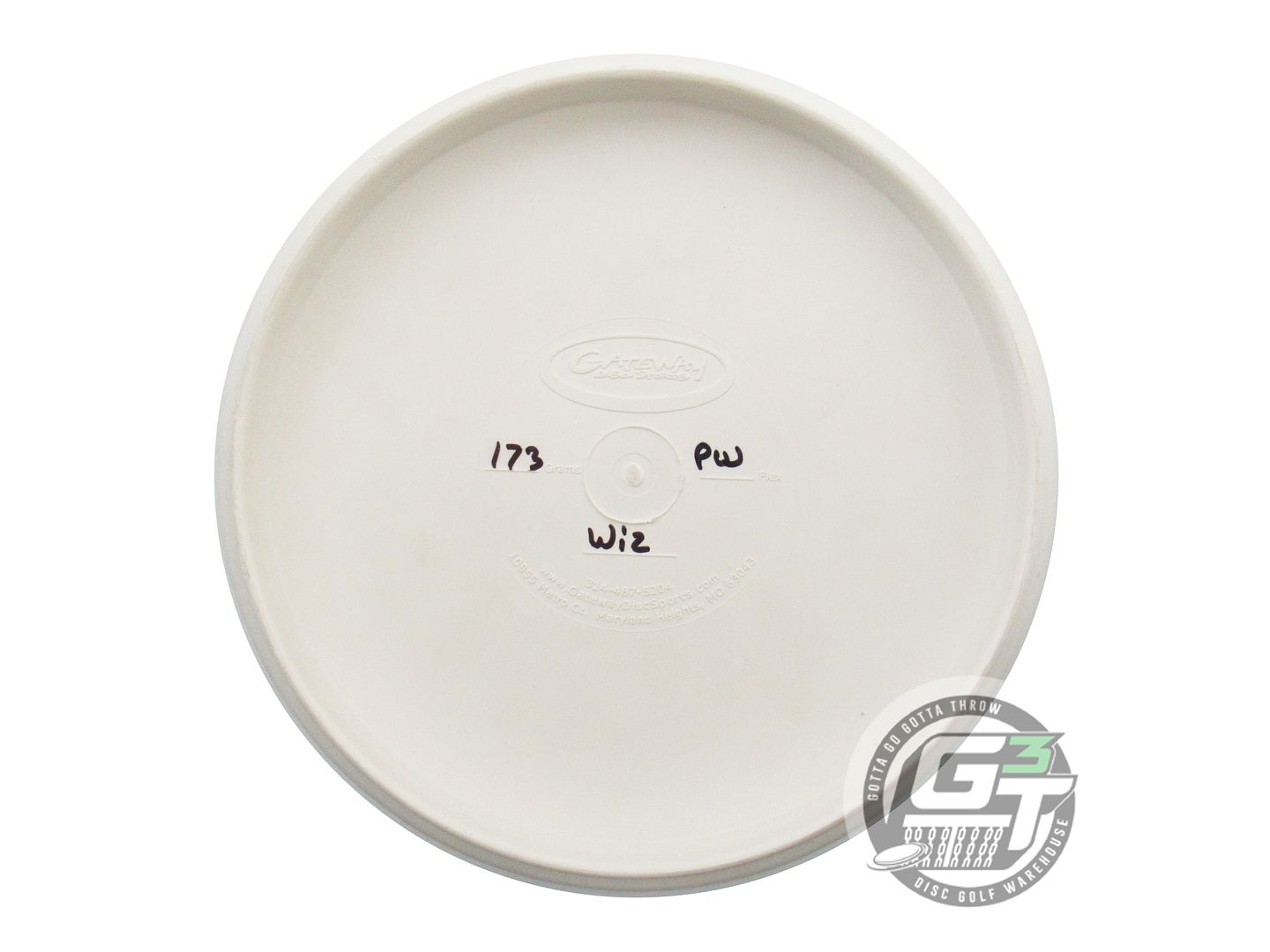 USED Gateway [MNADGC] Pure White Wizard 173g White Red Foil Putter Golf Disc