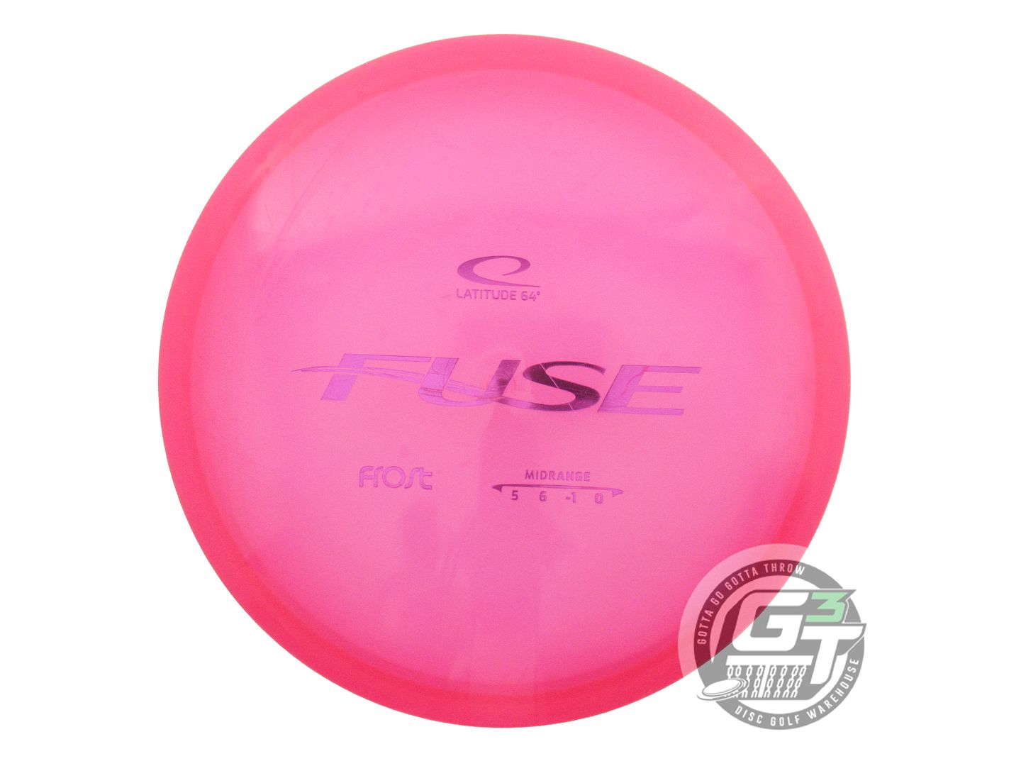 USED Latitude 64 Frost Fuse 177g Pink Magenta Foil OOP Midrange Golf Disc
