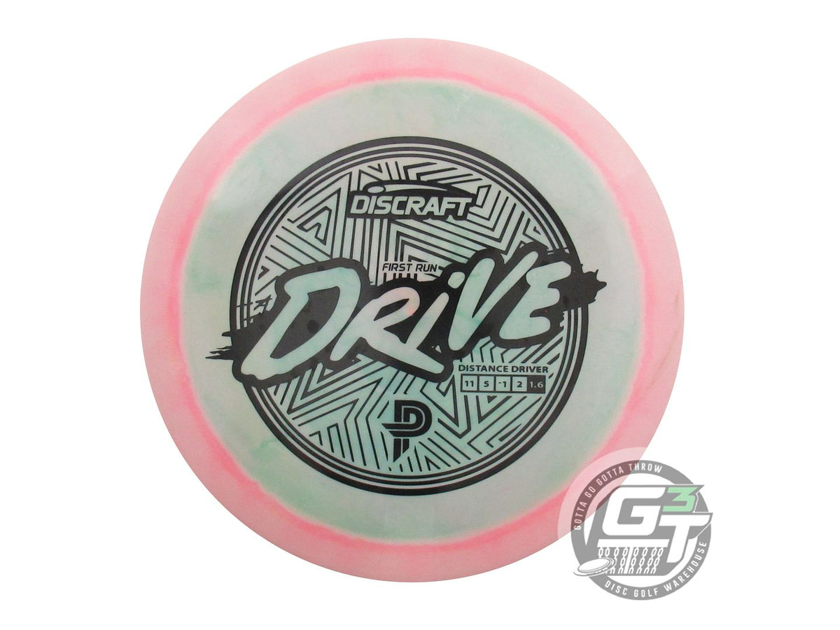 USED Discraft FIRST RUN ESP Drive 175g Pink-Green Distance Driver Golf Disc