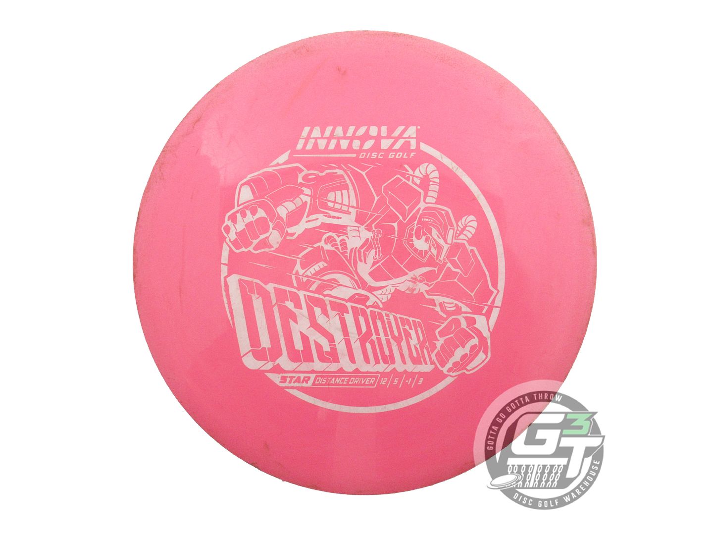 USED Innova Star Destroyer 169g Pink White Stamp Distance Driver Golf Disc