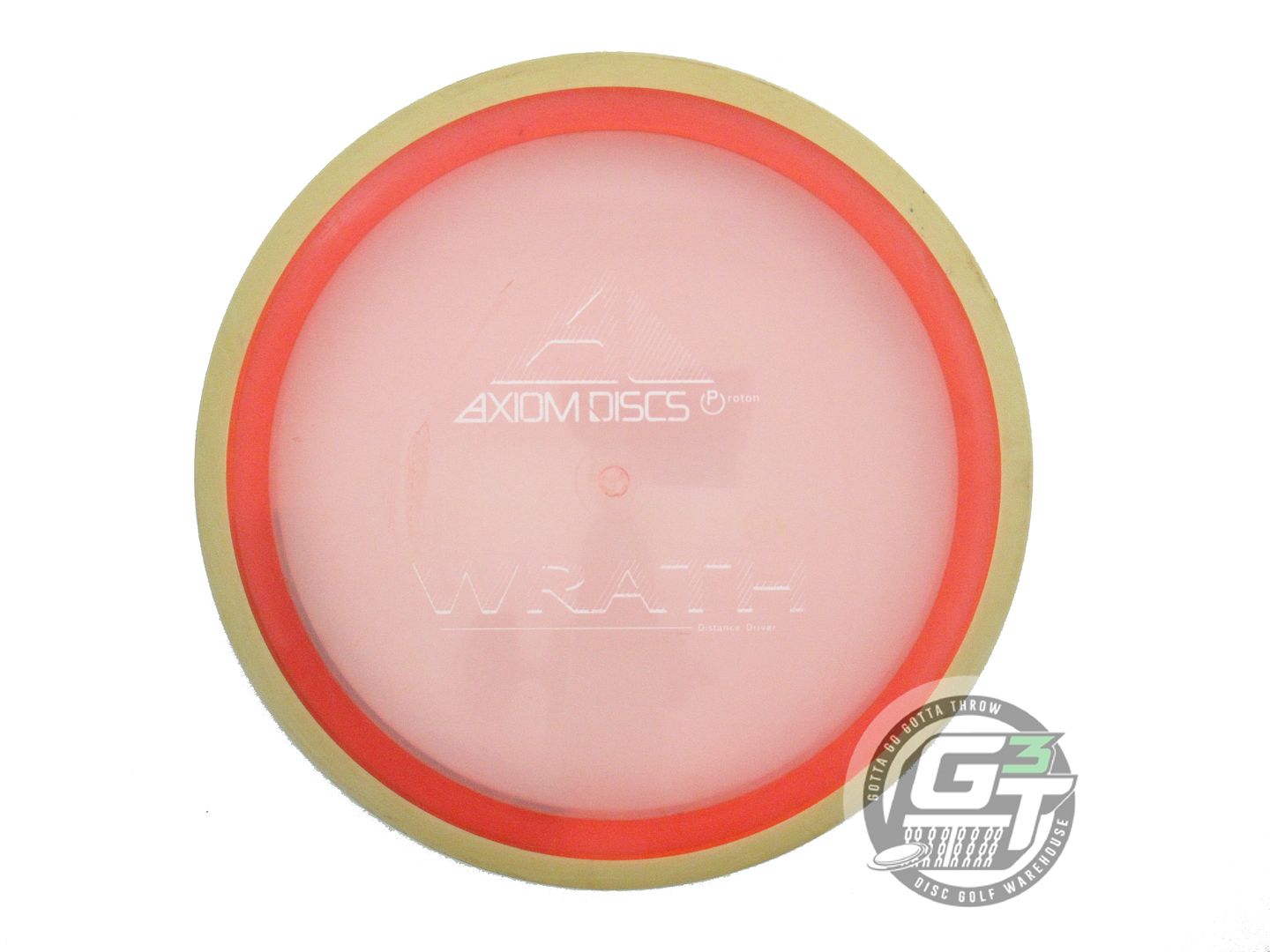 USED Axiom Discs Proton Wrath 166g Pink Tan Rim Distance Driver Golf Disc