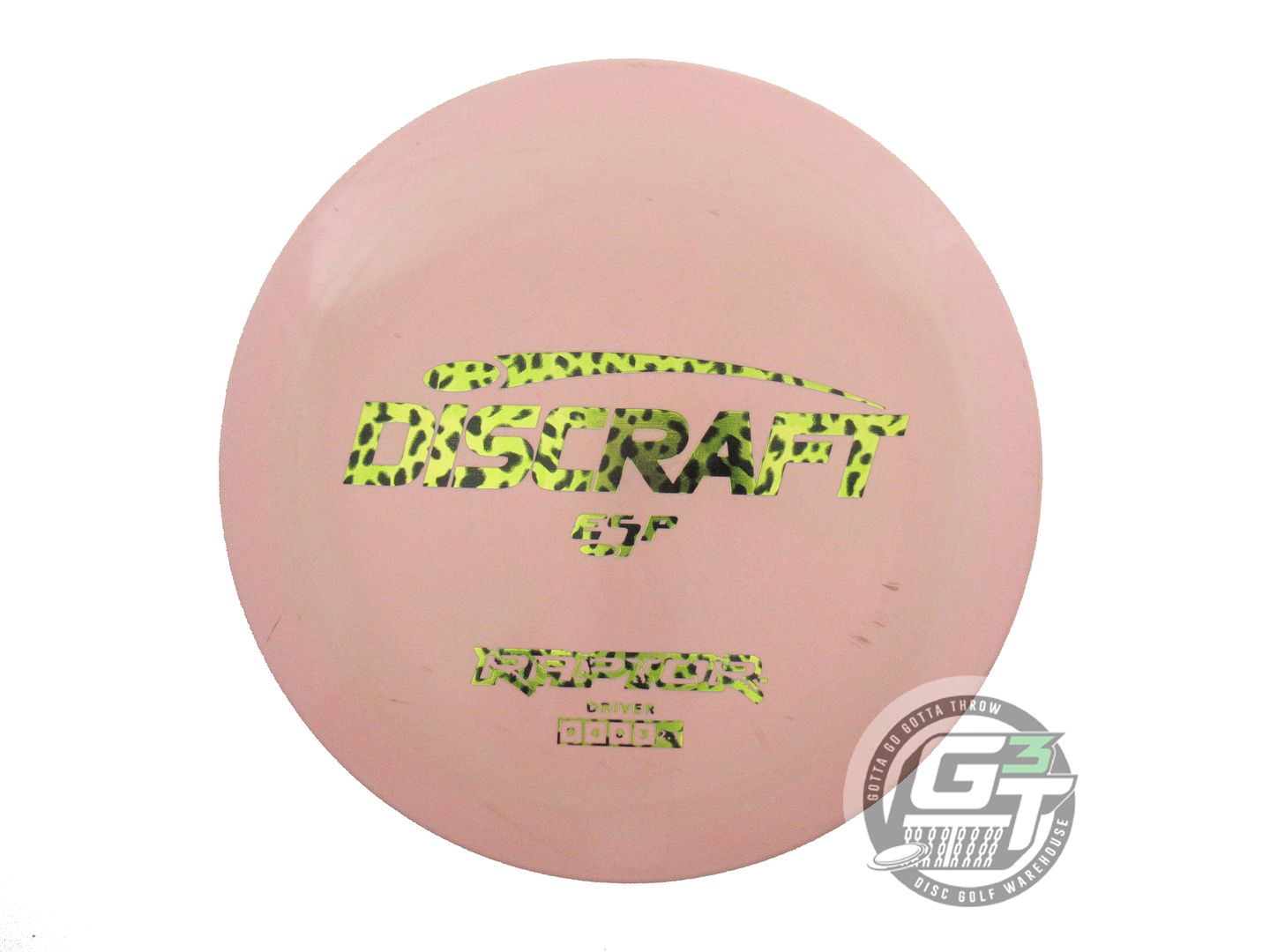 USED Discraft ESP Raptor 172g Peach-Pink Cheetah Foil Distance Driver Golf Disc