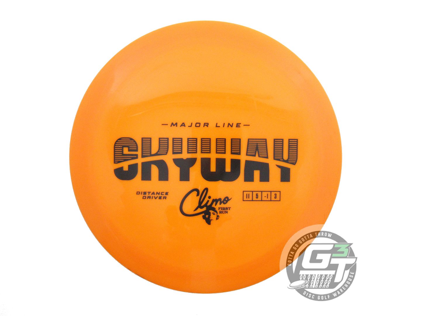 USED Climo Major Line Skyway 172g Orange Black Stamp Distance Driver Golf Disc
