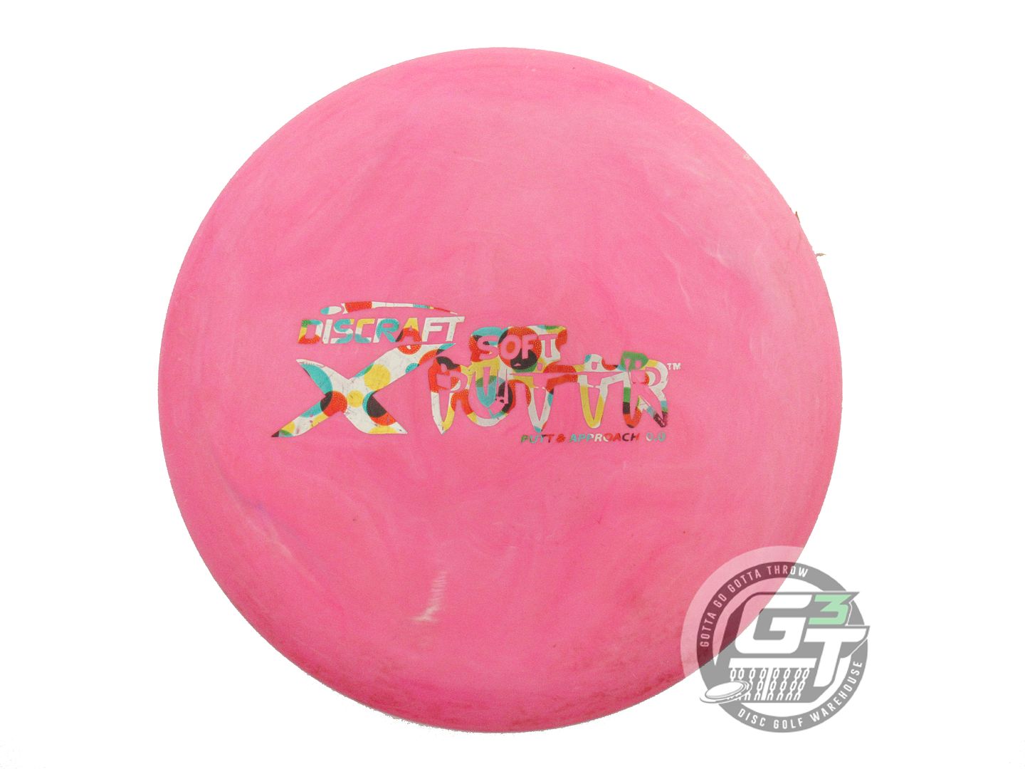 USED Discraft X Soft Putt'r 173g Pink Wonder Bread Foil Putter Golf Disc