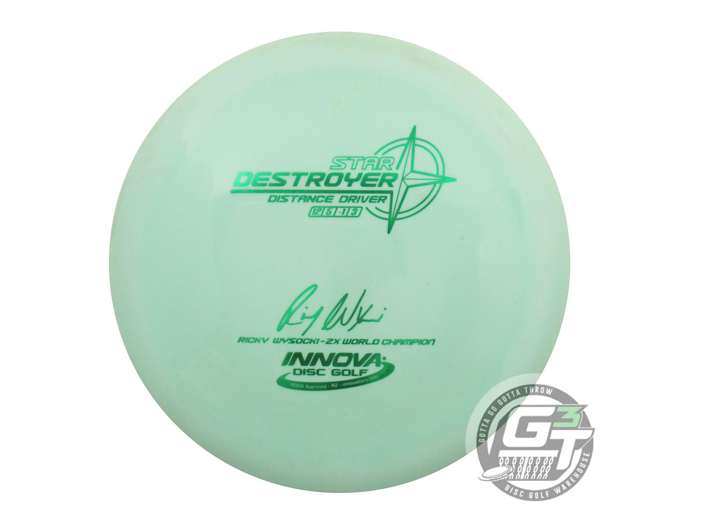 USED Innova [WYSOCKI] Star Destroyer 166g Mint Green Foil Driver Golf Disc