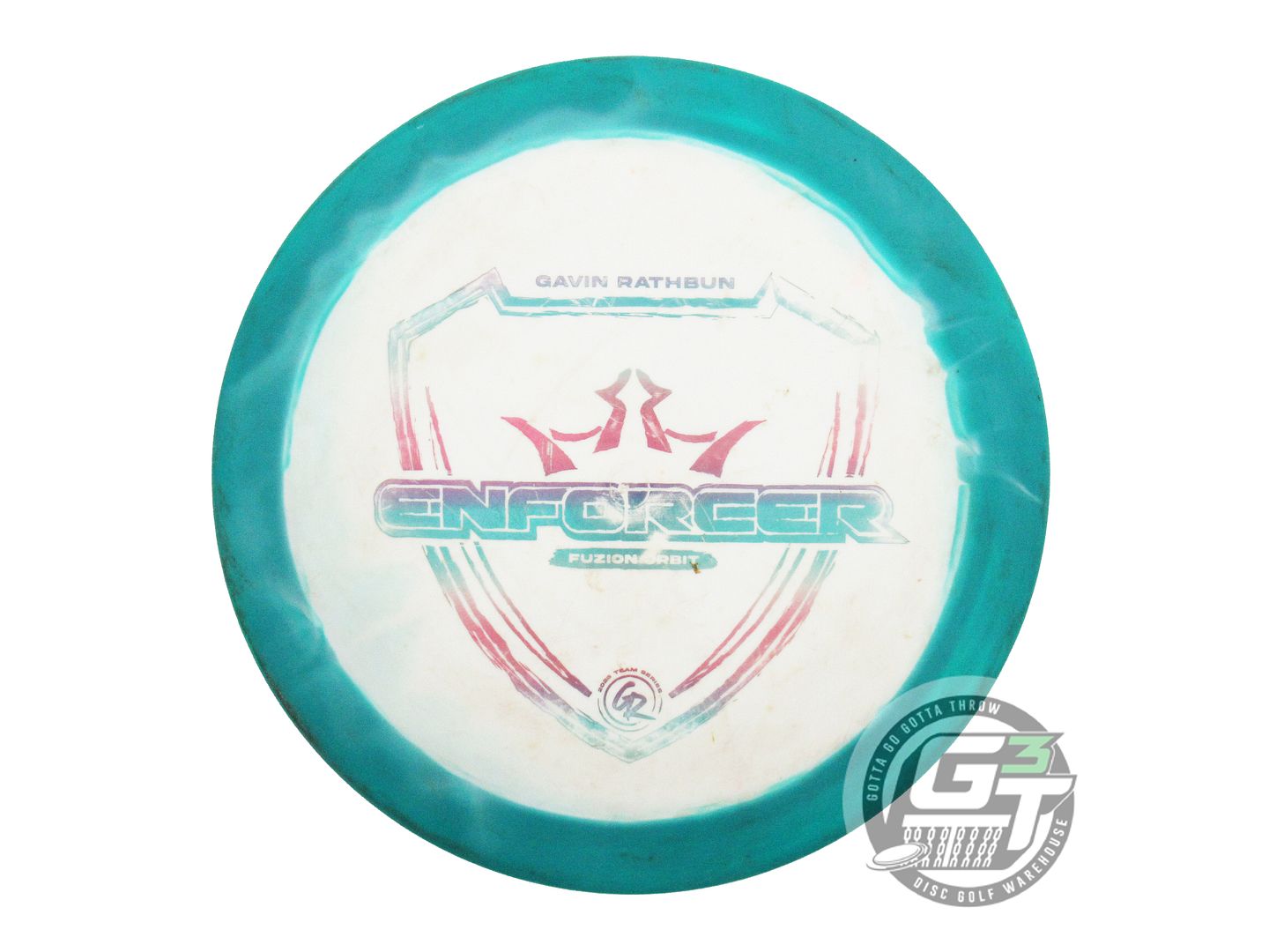 USED Dynamic Discs [RATHBUN] Fuzion Orbit Enforcer 175g Green-White Driver Disc