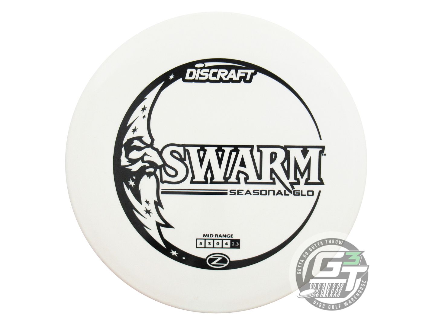 USED Discraft SEASONAL Glo Z Swarm 168g Black Stamp Midrange Golf Disc