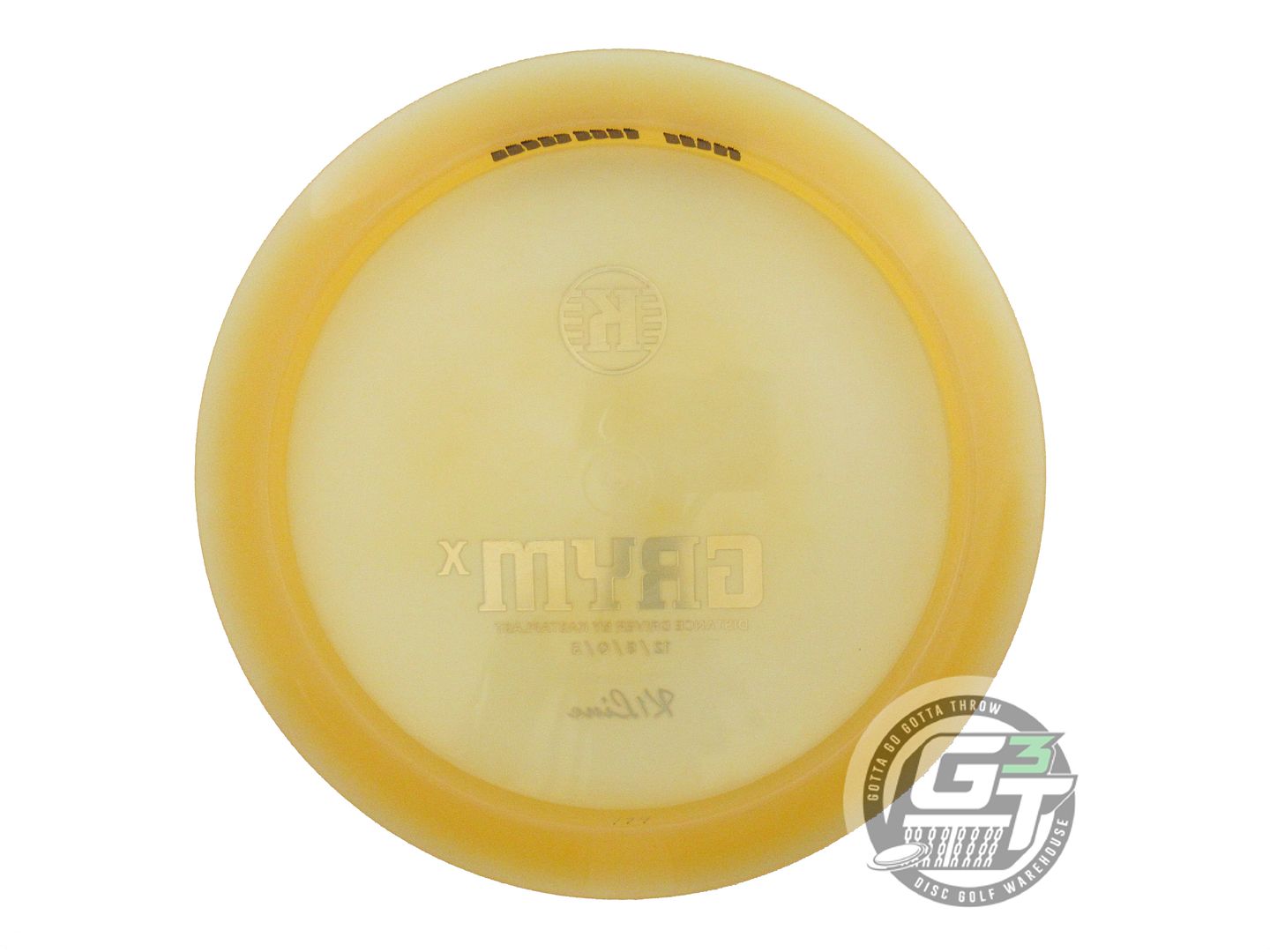 USED Kastaplast K1 Grym X 174g Peach Gold Foil Distance Driver Golf Disc