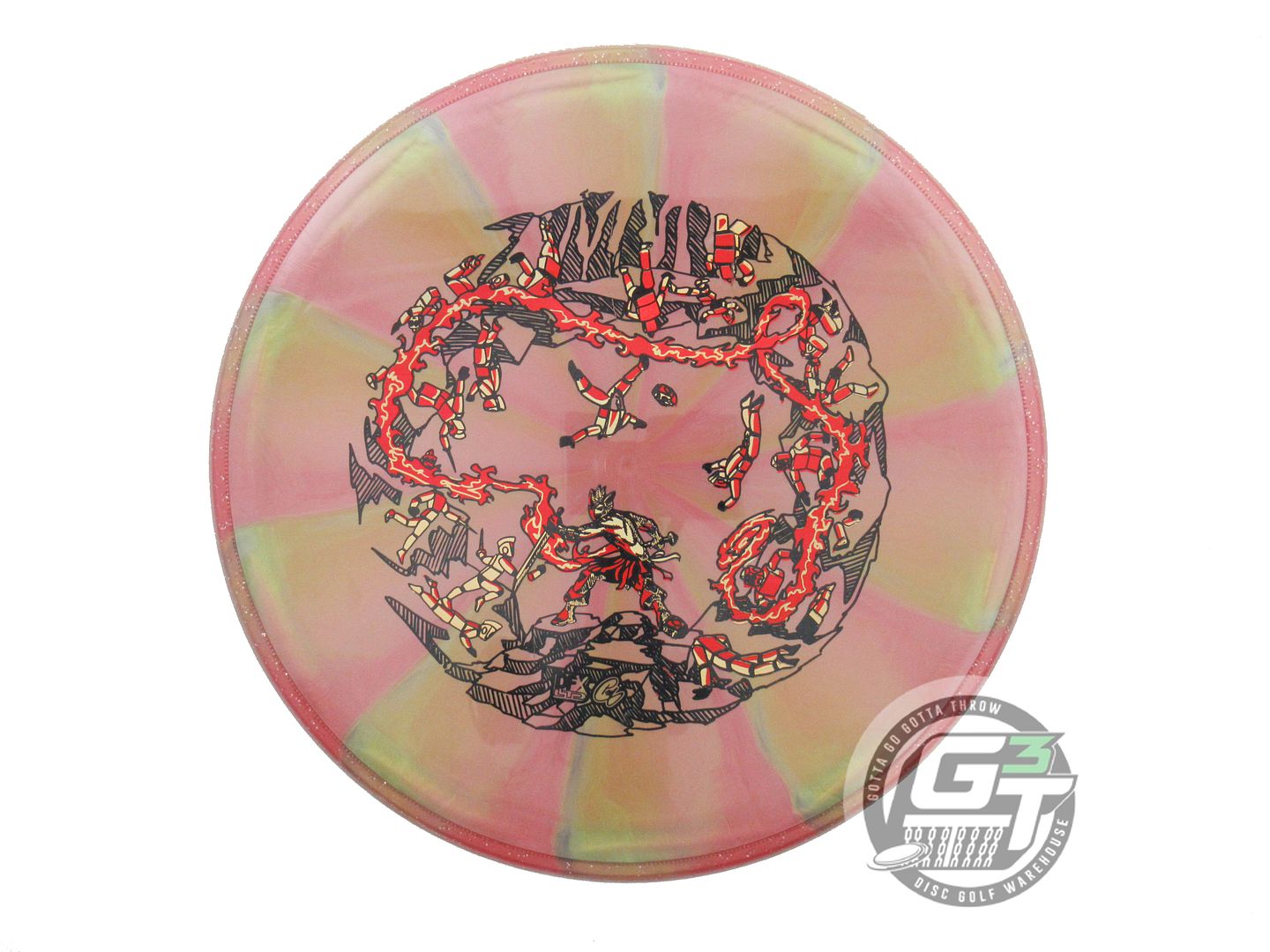 USED Axiom Discs FYZER KING Prism Plasma Pyro 175g Pink-Lime Midrange Golf Disc