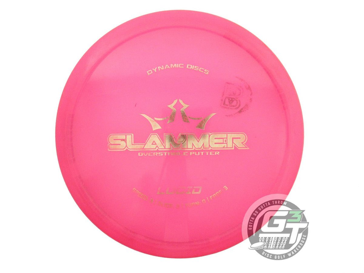 USED Dynamic Discs Lucid Slammer 174g Pink Gold Foil Putter Golf Disc