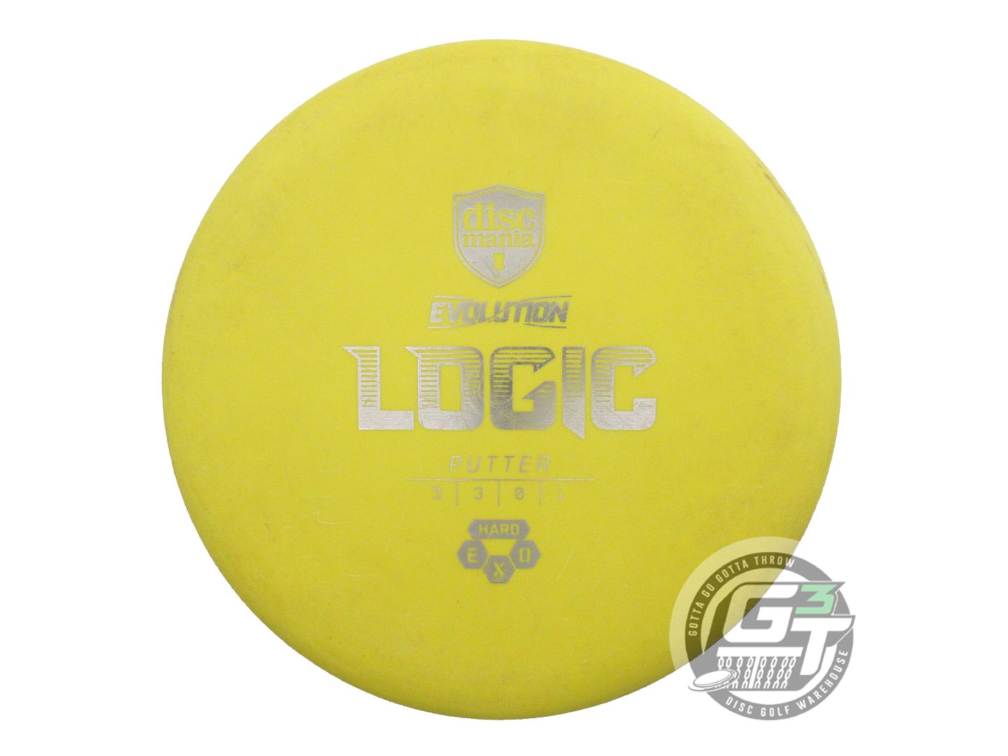 USED DiscMania EXO Hard Logic 176g Yellow Silver Foil Putter Golf Disc
