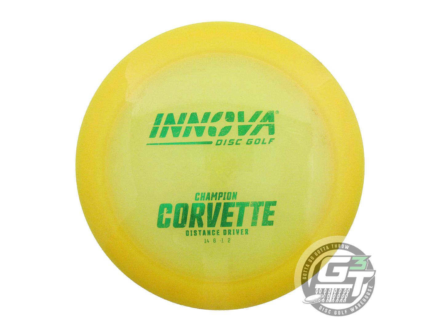 USED Innova Champion Corvette 175g Yellow Green Foil Distance Driver Golf Disc