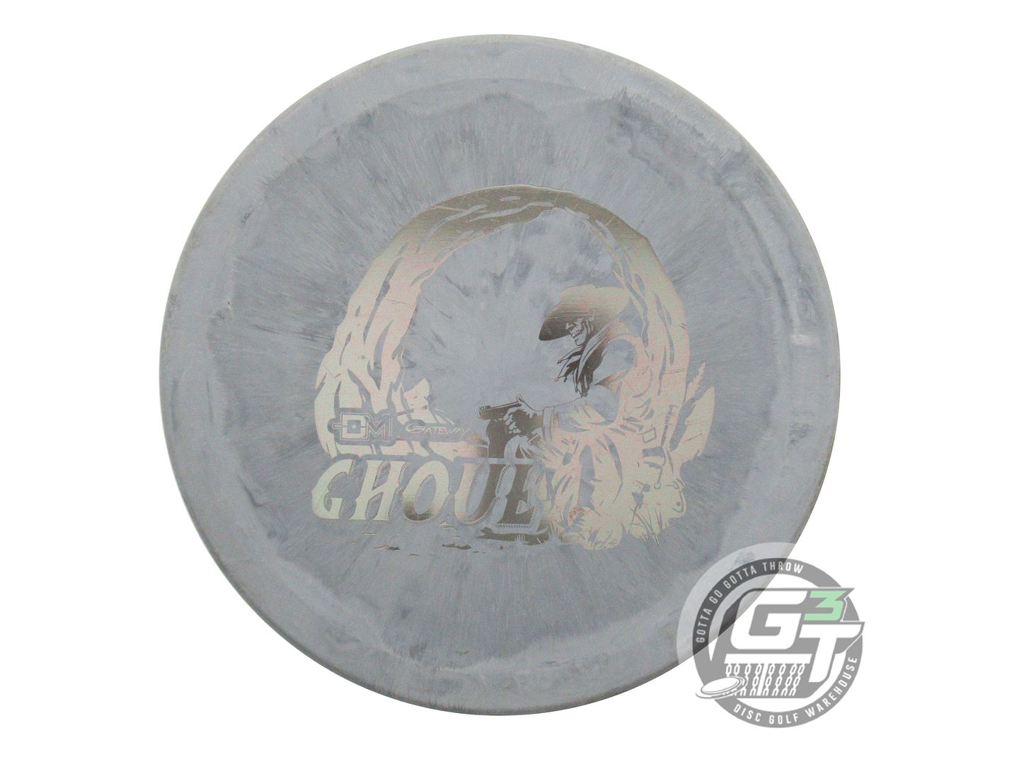 USED Gateway Lunar Ghoul 176g Gray Gray Foil DISC MEMBER Putter Golf Disc