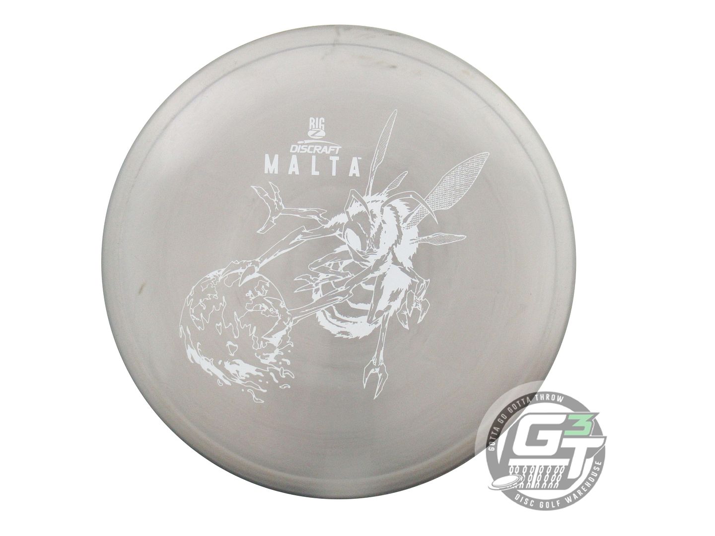 USED Discraft Big Z Malta 173g Gray White Stamp Midrange Golf Disc
