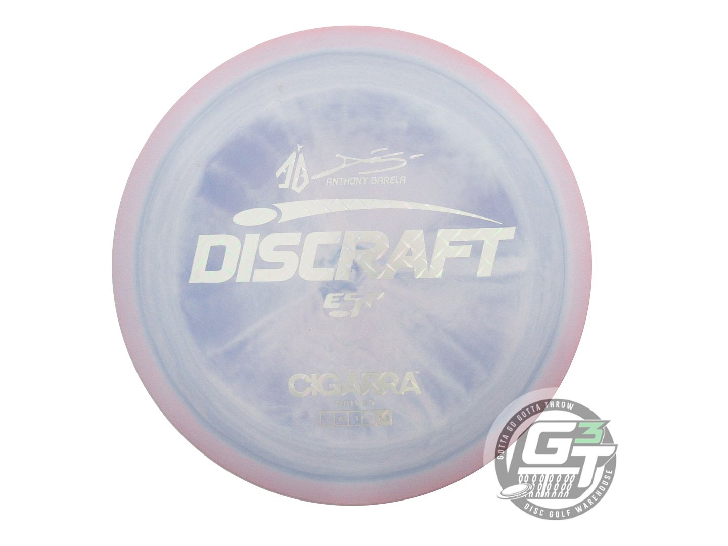 USED Discraft [BARELA] ESP Cigarra 177g Lilac Diamond Plate Foil Driver Disc