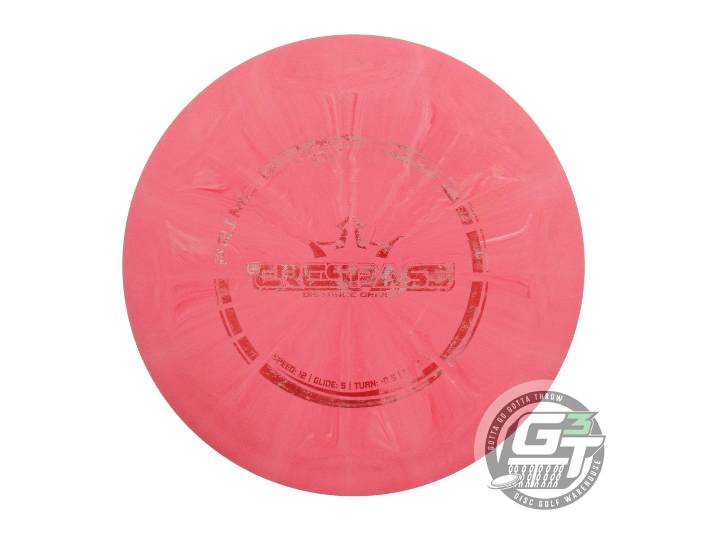 USED Dynamic Discs Prime Burst Trespass 173g Pink Red Foil Distance Driver Disc
