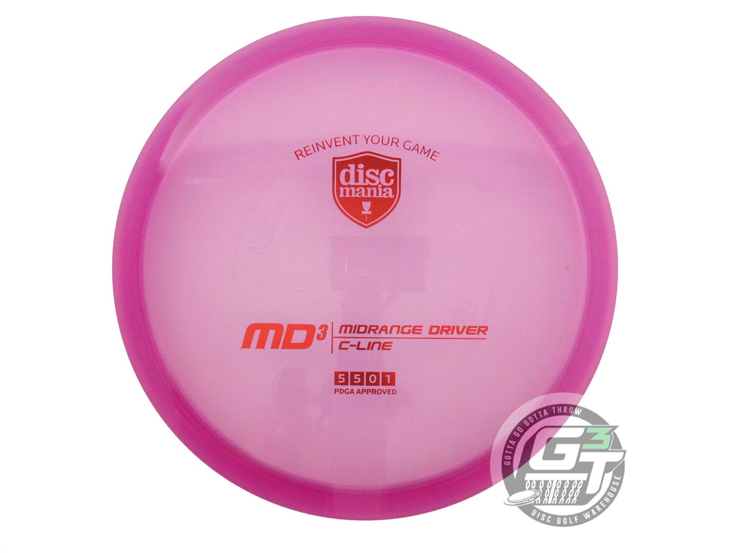 USED DiscMania C-Line MD3 178g Magenta Red Foil Midrange Golf Disc