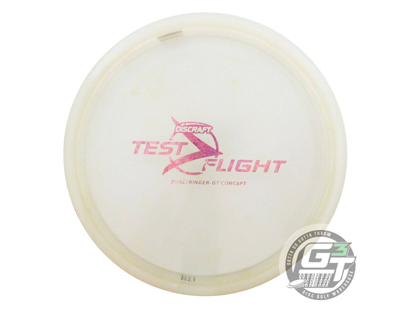 USED Discraft [Ringer GT Top] Z Zone GT 174g Clear Pink Heart Foil Putter Disc