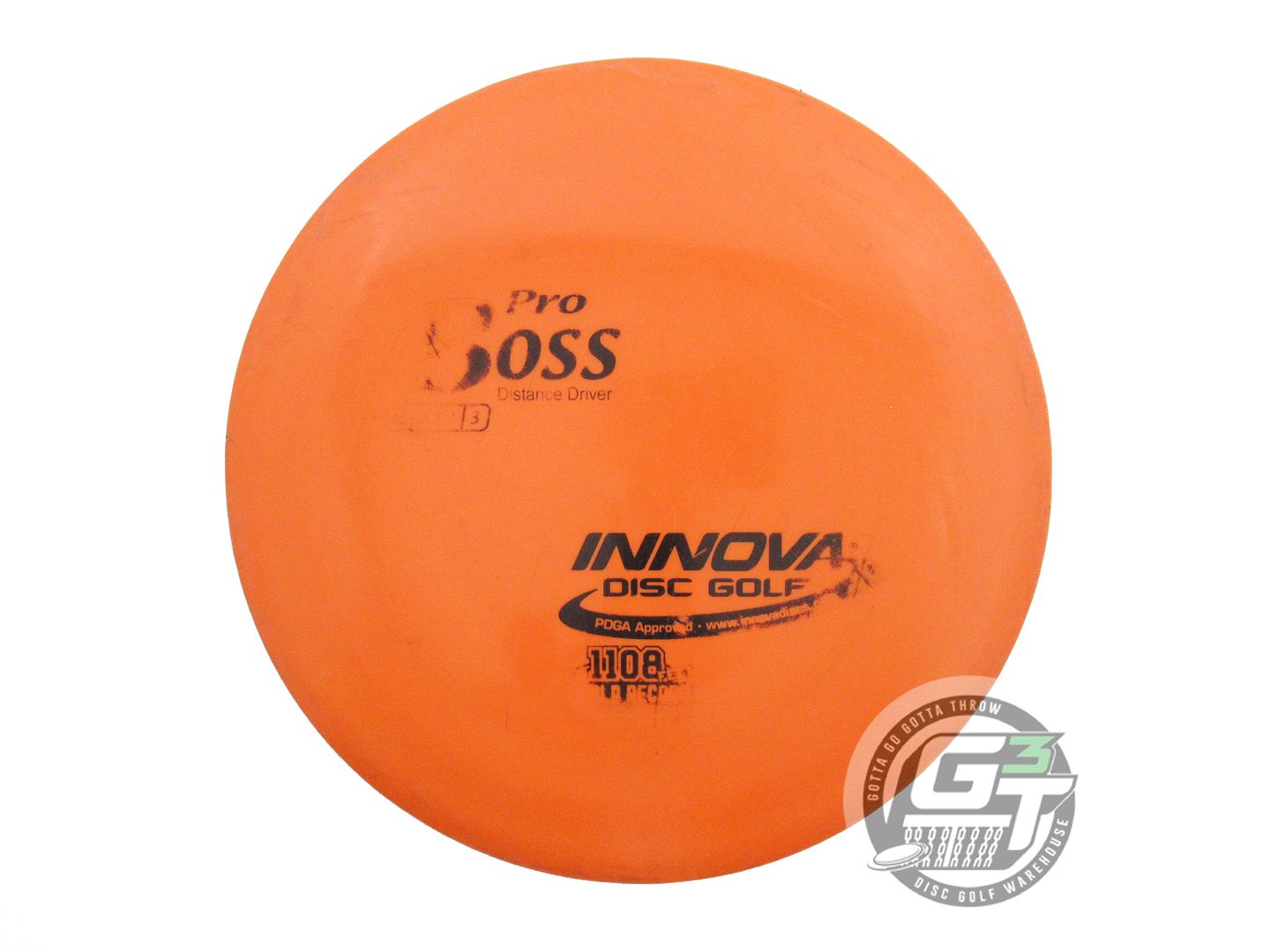 USED Innova Pro Boss 175g Orange Black Stamp Distance Driver Golf Disc