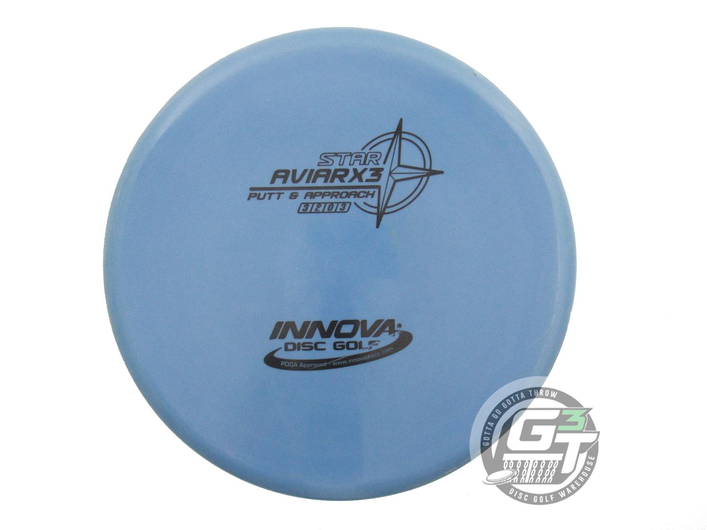 USED Innova Star AviarX3 175g Blue Black Stamp Putter Golf Disc