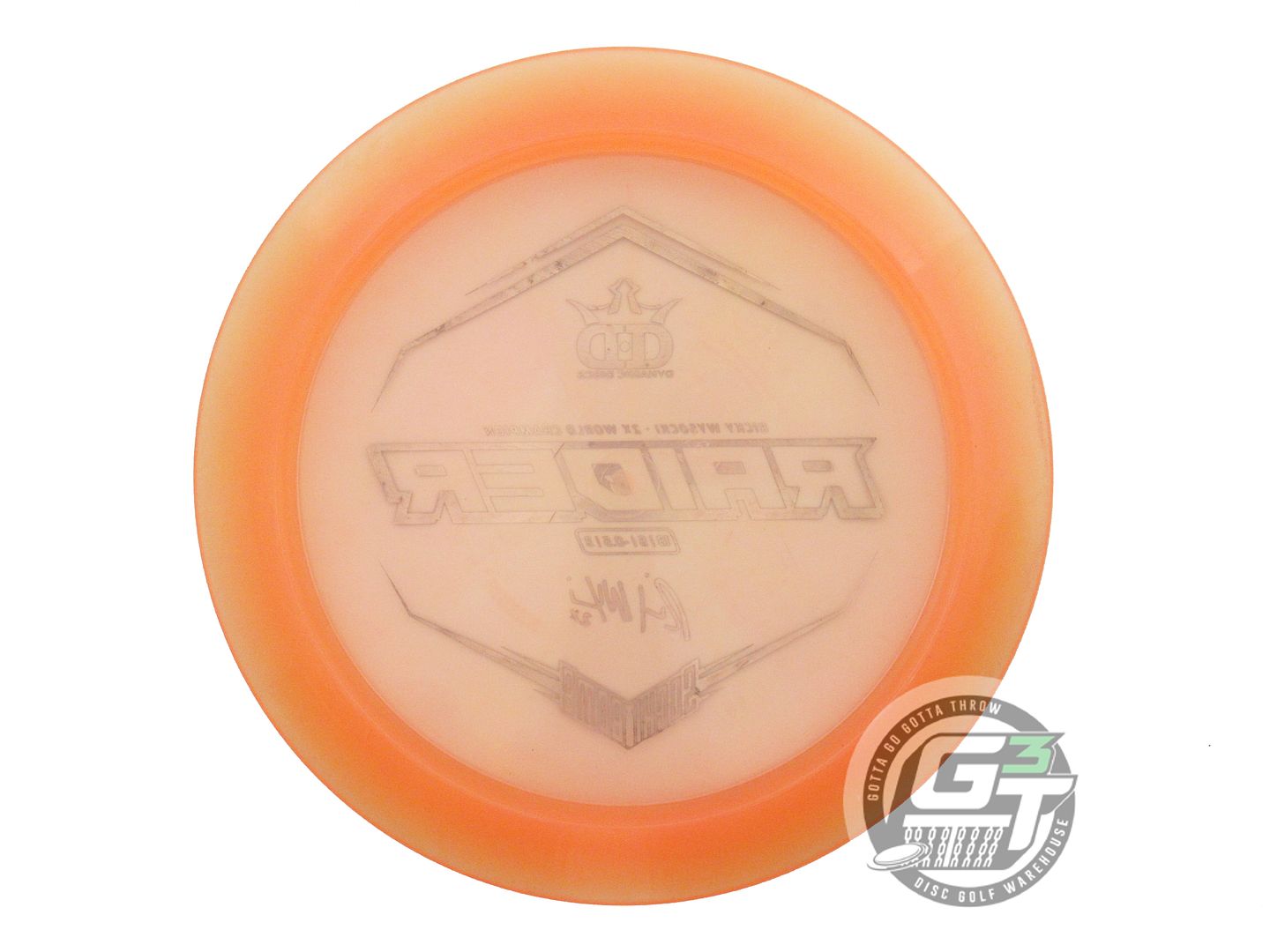 USED Dynamic Discs [WYSOCKI] Lucid Raider 176g Orange Black Stamp Driver Disc