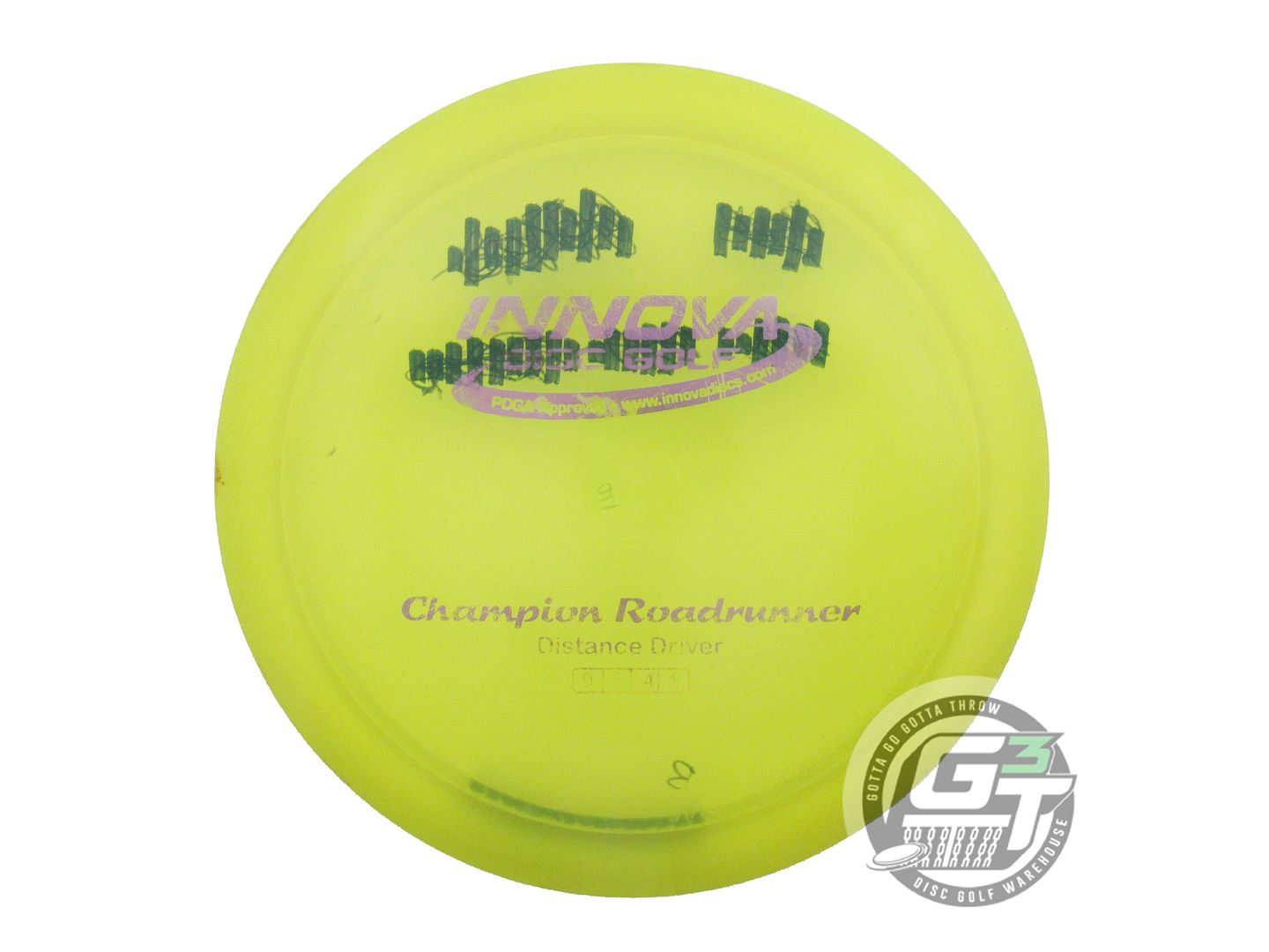 USED Innova Champion Roadrunner 170g Yellow Lilac Foil Distance Driver Golf Disc