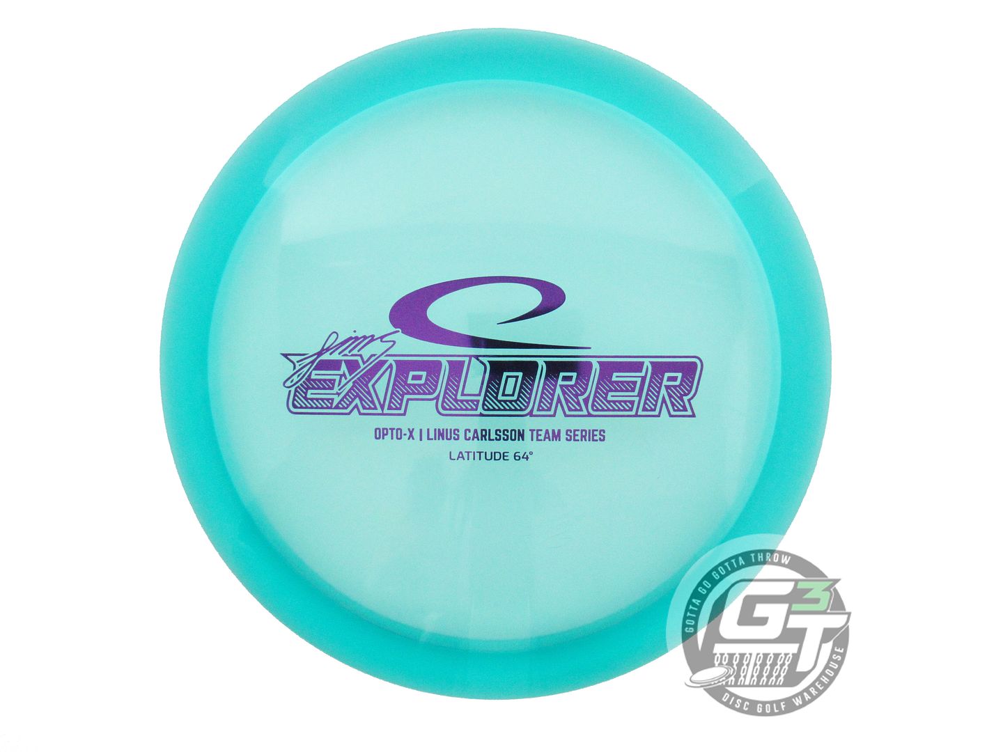 NOS Latitude 64 [CARLSSON] Opto-X Explorer 174g Teal Purple Foil Driver Disc