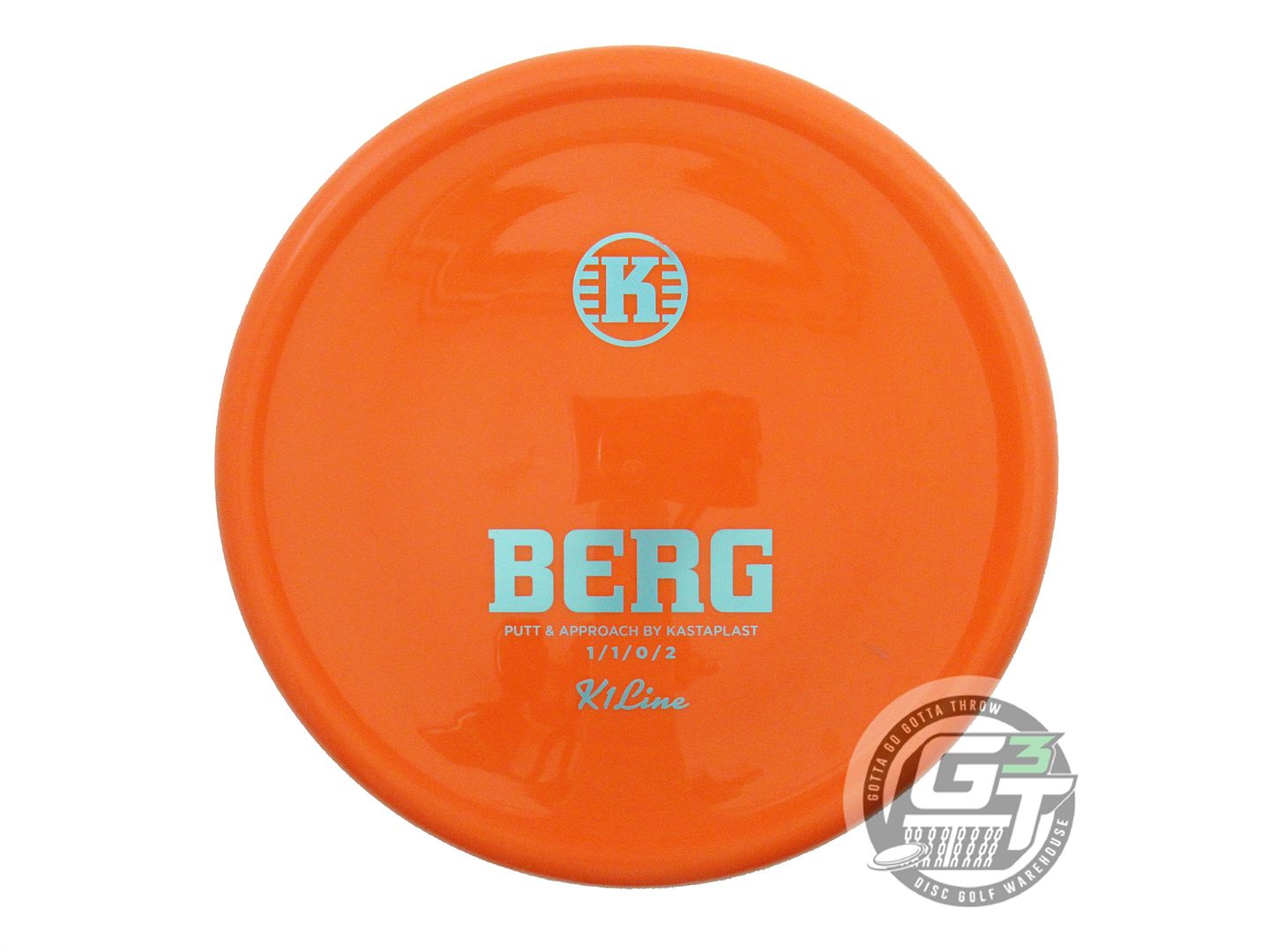 USED Kastaplast K1 Berg 175g Orange Aqua Foil Putter Golf Disc