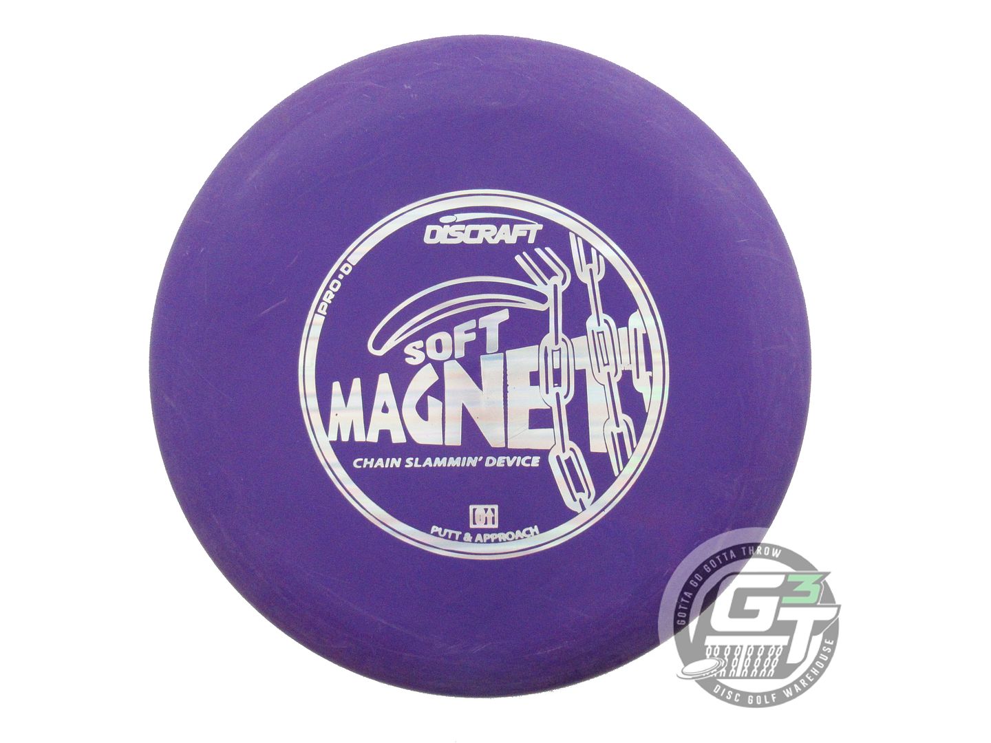 USED Discraft Pro D Soft Magnet 160g Purple Silver Holo Foil Putter Golf Disc