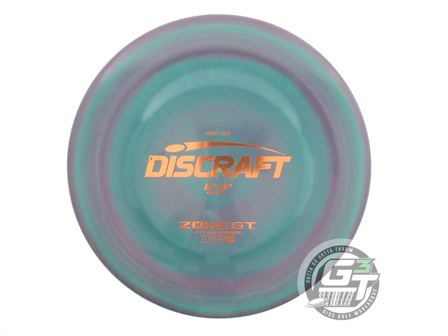 USED Discraft FIRST RUN ESP Zone 173g Purple-Green Copper Foil Putter Golf Disc