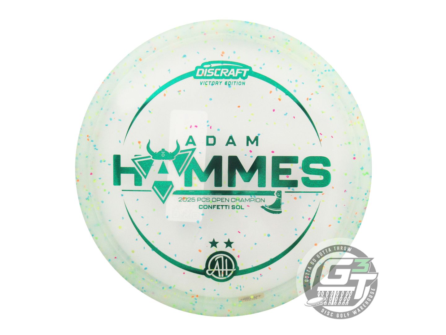 Discraft Limited Edition Victory Edition 2025 PCS Open Champion Adam Hammes Confetti Elite Z Sol Midrange Golf Disc (Individually Listed)