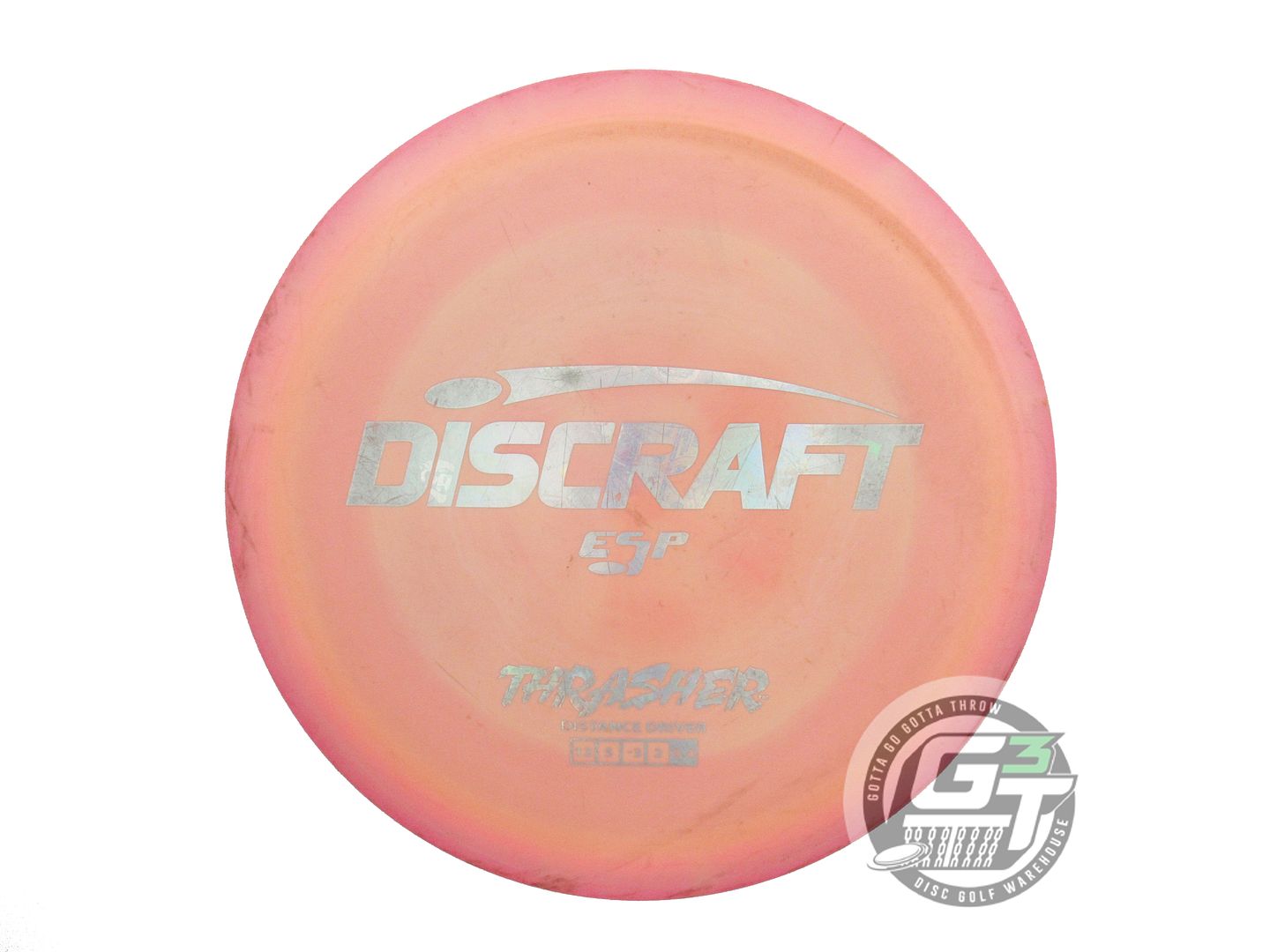 USED Discraft ESP Thrasher 174g Pink-Peach Money Foil Distance Driver Golf Disc