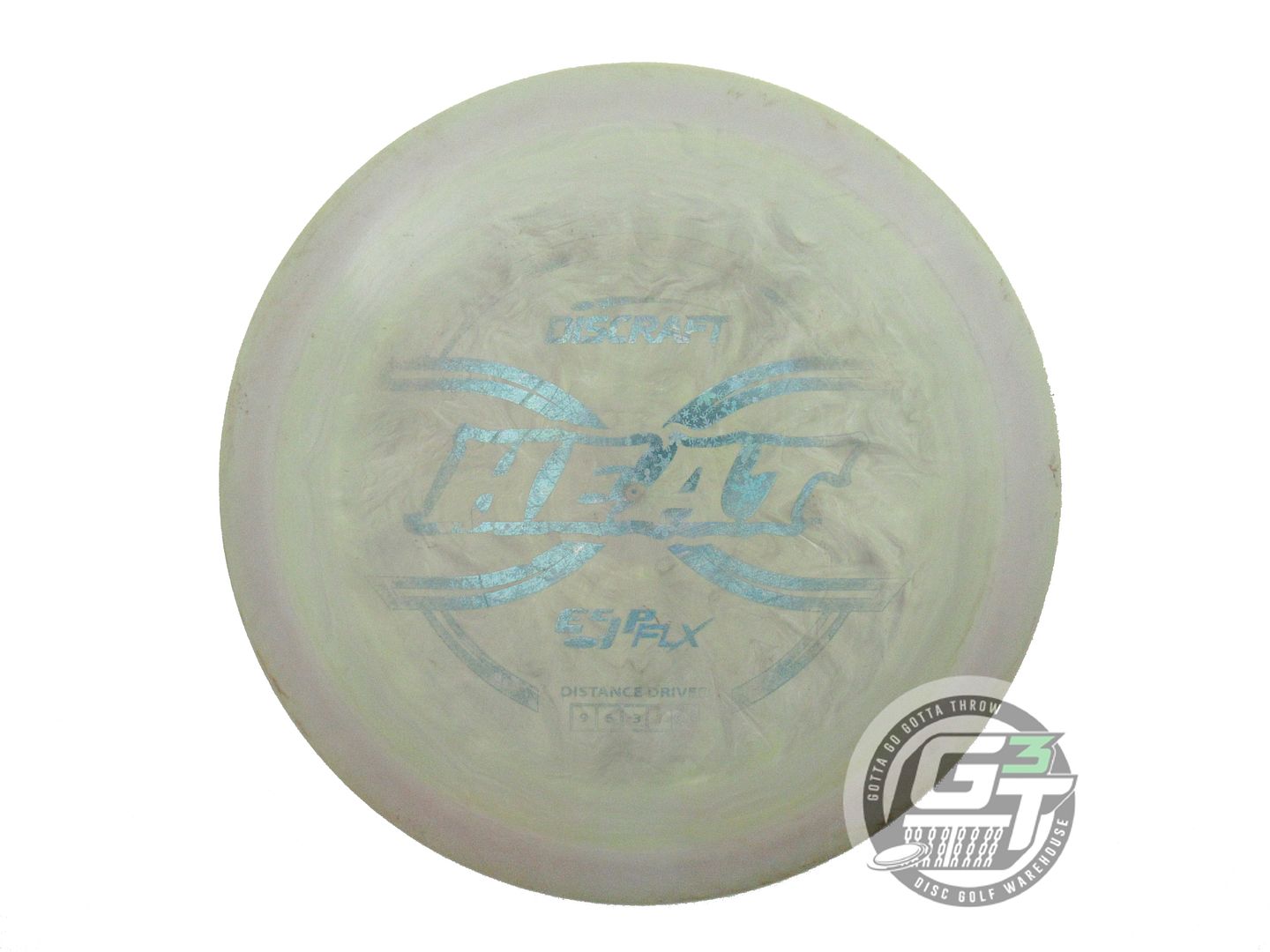 USED Discraft ESP FLX Heat 175g Olive-Gray Snowflake Foil Distance Driver Disc
