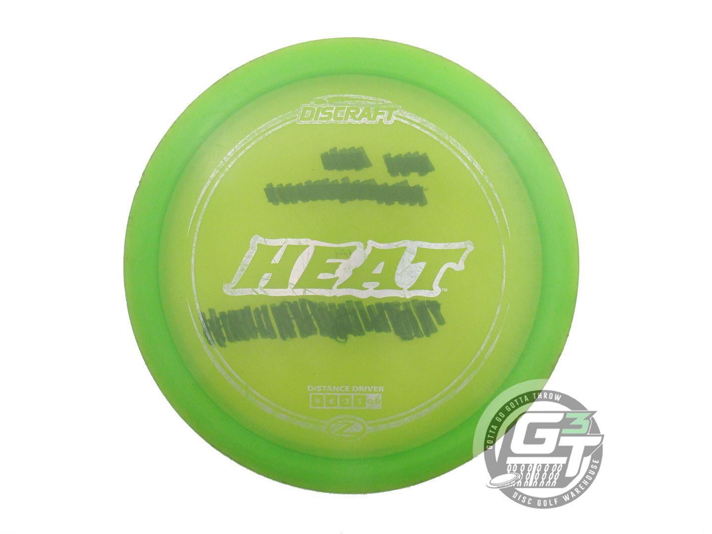 USED Discraft Z Heat 174g Olive Silver Holo Foil Distance Driver Golf Disc