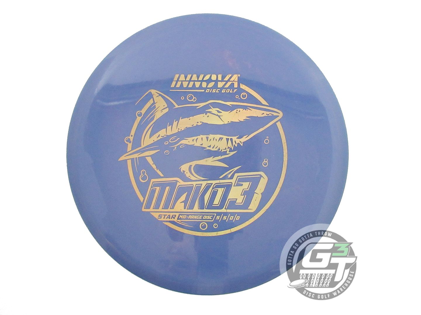 USED Innova Star Mako3 172g Blue Gold Holo Foil Midrange Golf Disc