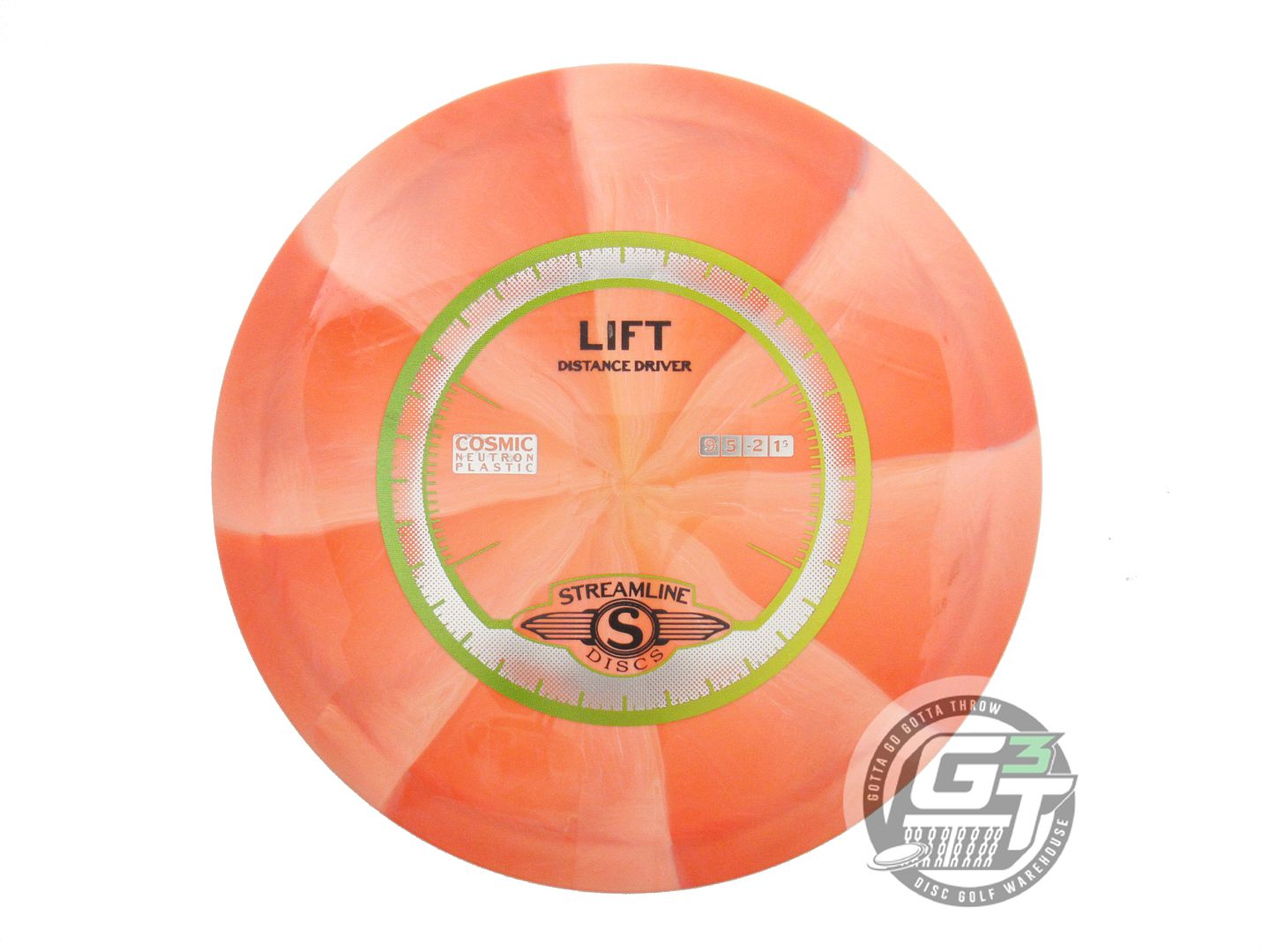 USED Streamline Discs Cosmic Neutron Lift 173g Orange-Peach Distance Driver Disc