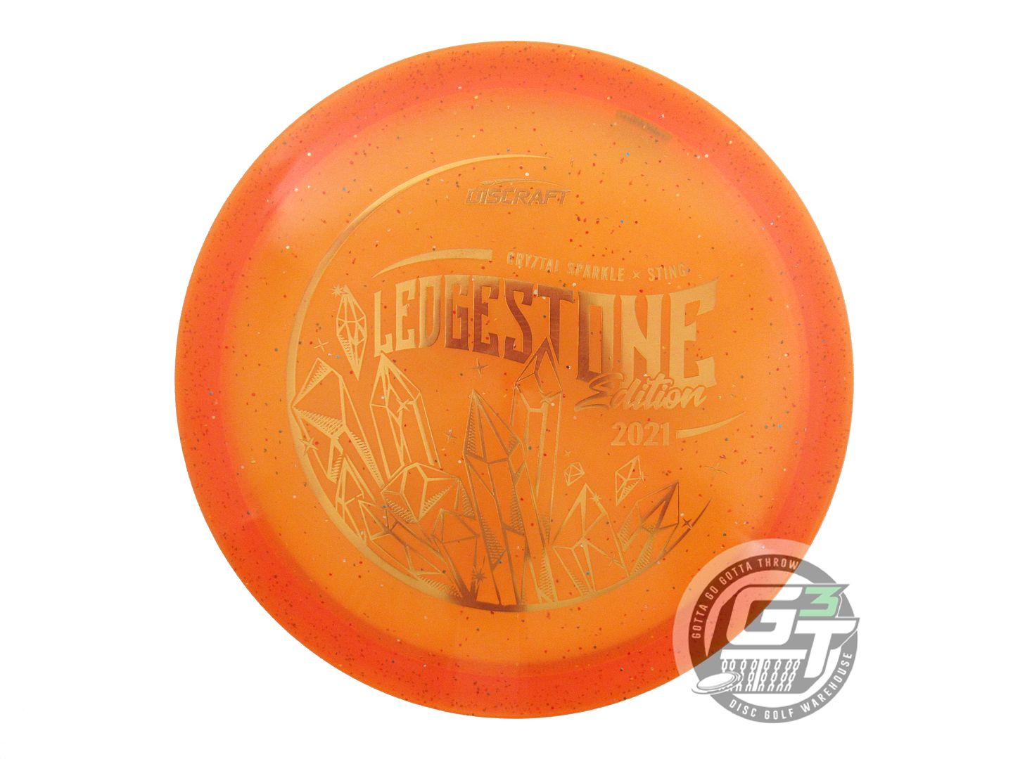 NOS Discraft [LEDGESTONE] CryZtal Sparkle Sting 176g Orange Fairway Driver Disc